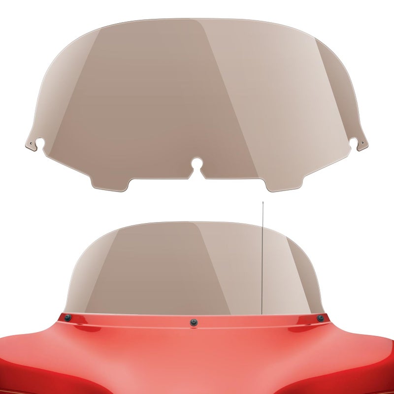 Amazicha 8" Smoke Batwing Windshield Round Windscreen Compatible for 1996-2013 Harley Davidson Touring Street Glide Electra Glide - Image 1